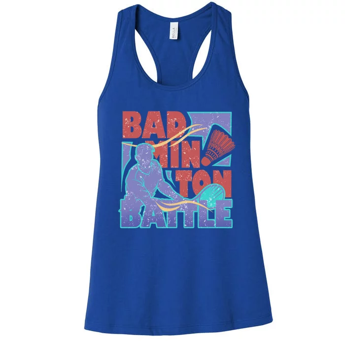 Badminton Battle Meaningful Gift Women's Racerback Tank