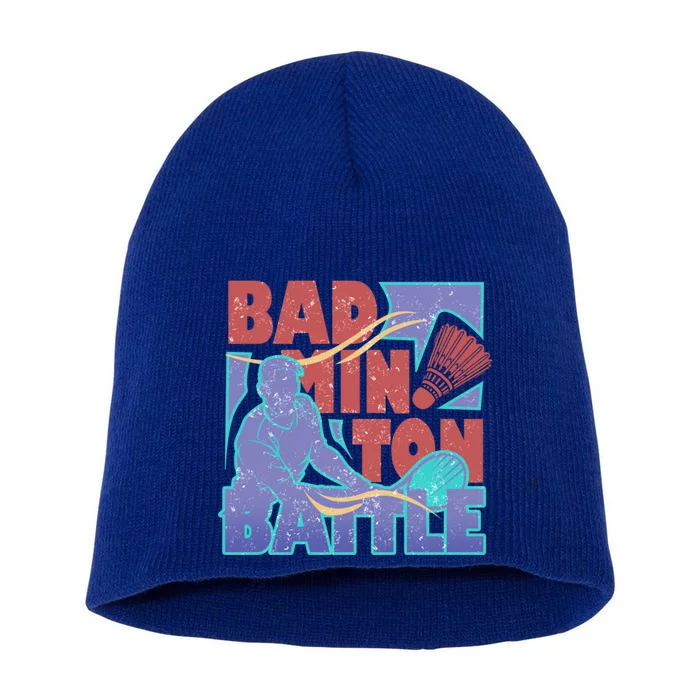 Badminton Battle Meaningful Gift Short Acrylic Beanie