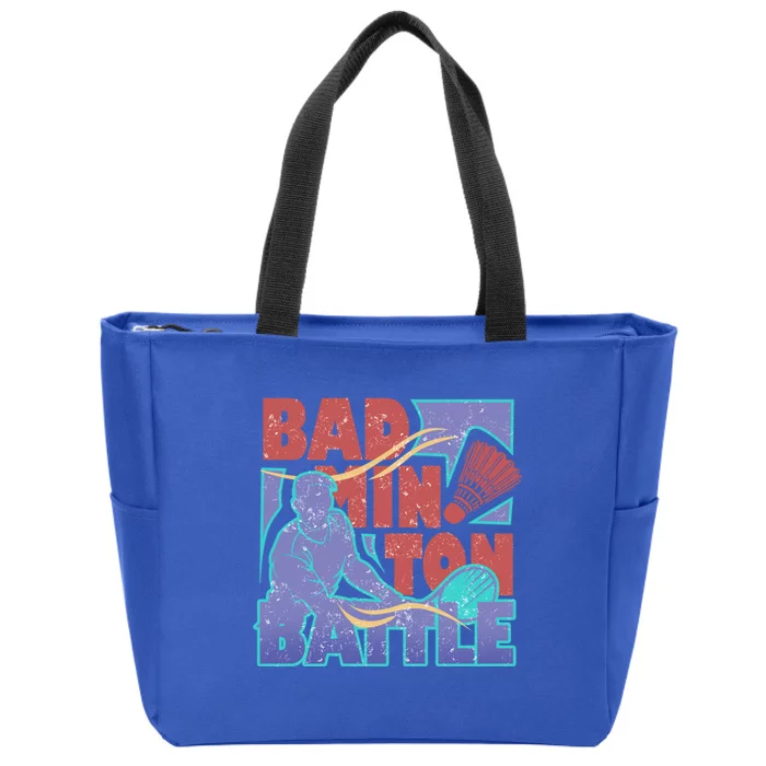 Badminton Battle Meaningful Gift Zip Tote Bag