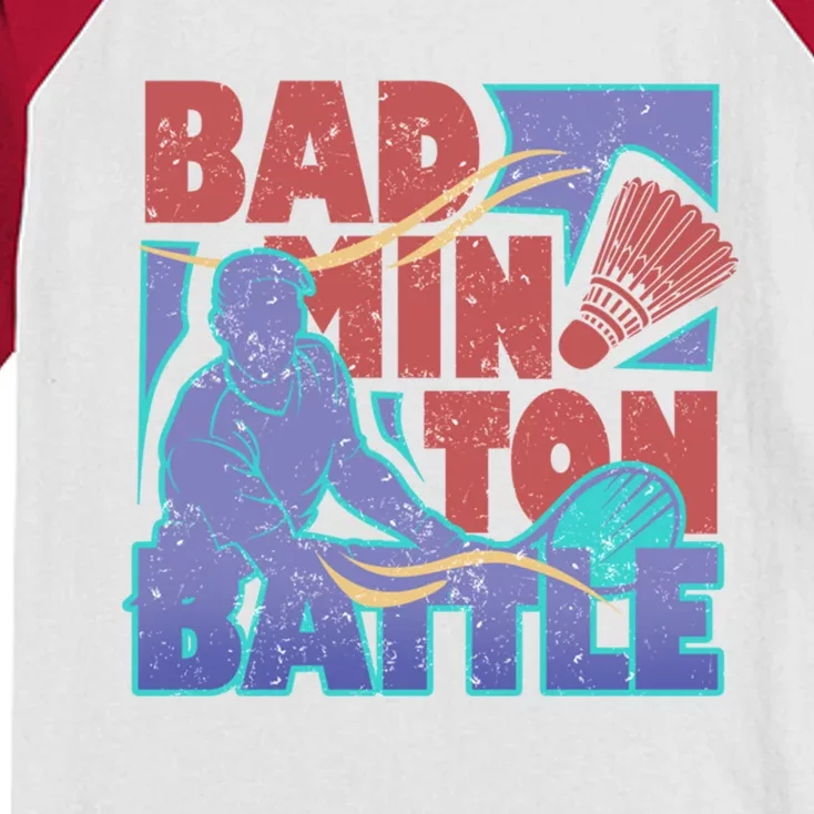 Badminton Battle Meaningful Gift Kids Colorblock Raglan Jersey