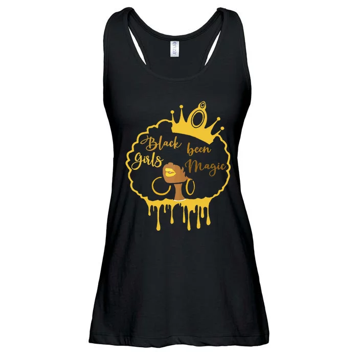 Black Been Magic African American Queen Ladies Essential Flowy Tank