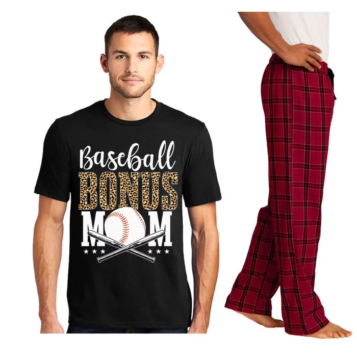 Baseball Bonus Mom Stepmother Leopard Mother's Day Pajama Set