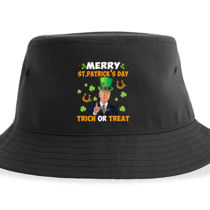 Best Biden Merry St.Patrick's Day Trick Or Treat Sustainable Bucket Hat