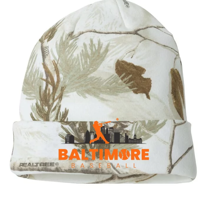 Baltimore Baseball Minimalist City Skyline Baseball Lover Kati - 12in Camo Beanie