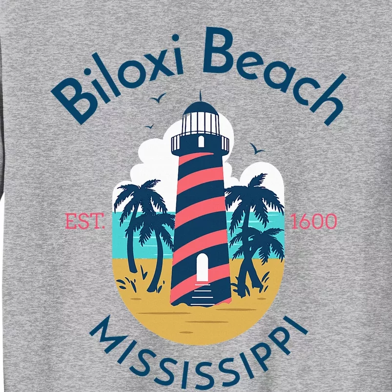 Biloxi Beach Mississippi Tall Sweatshirt