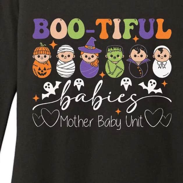 Bootiful Babies Mother Baby Nurse Halloween Postpartum Nurse Gift Womens CVC Long Sleeve Shirt