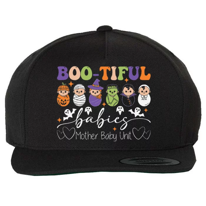 Bootiful Babies Mother Baby Nurse Halloween Postpartum Nurse Gift Wool Snapback Cap