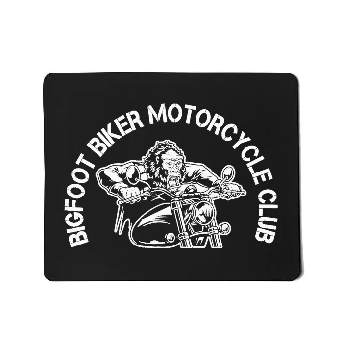 Bigfoot Biker Motorcycle Squatchy Sasquatch Mousepad