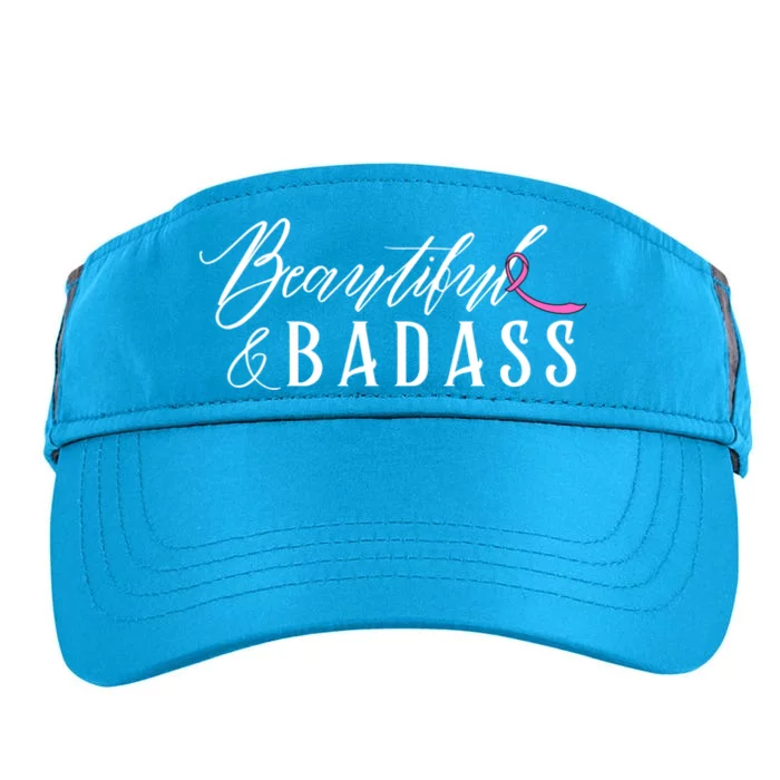 Beautiful Badass Motivational Cancer Awareness Gift Adult Drive Performance Visor