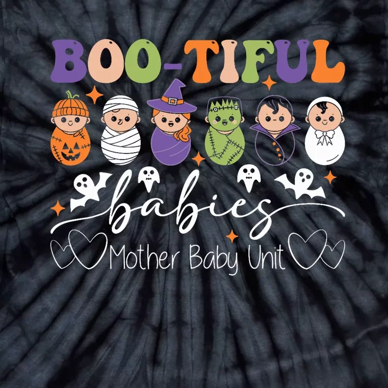 Bootiful Babies Mother Baby Nurse Halloween Postpartum Nurse Tie-Dye T-Shirt