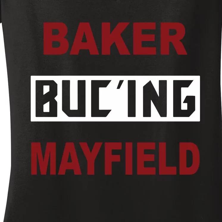 Baker BucIng Mayfield Women's V-Neck T-Shirt