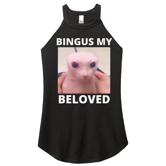 Bald Bingus My Beloved Hairless Sphinx Cat Women’s Perfect Tri Rocker Tank