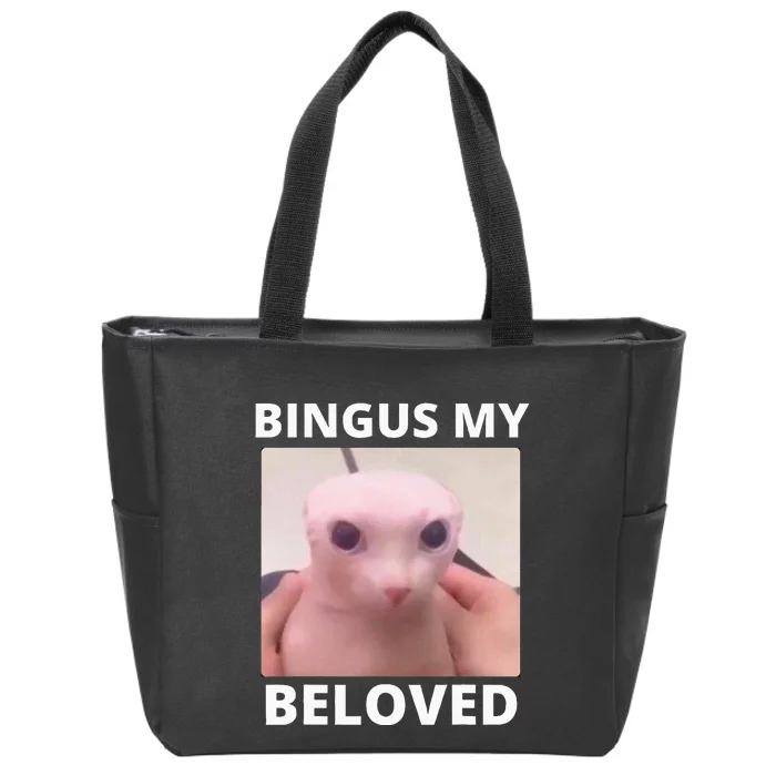 Bald Bingus My Beloved Hairless Sphinx Cat Zip Tote Bag