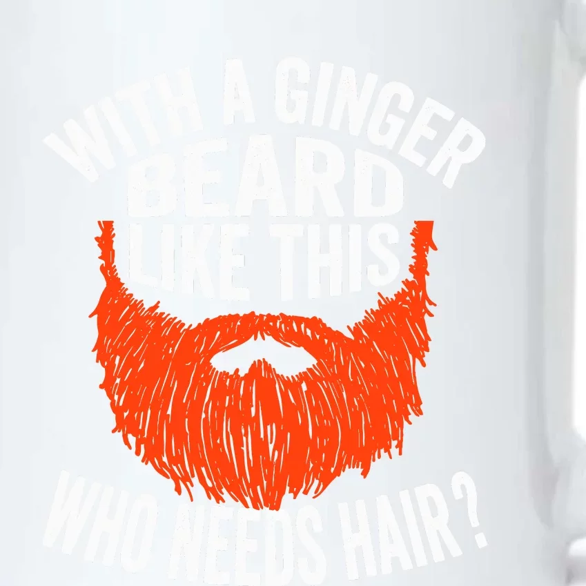 Bearded Bald Man Ginger Beard Funny Sarcastic Saying Black Color Changing Mug