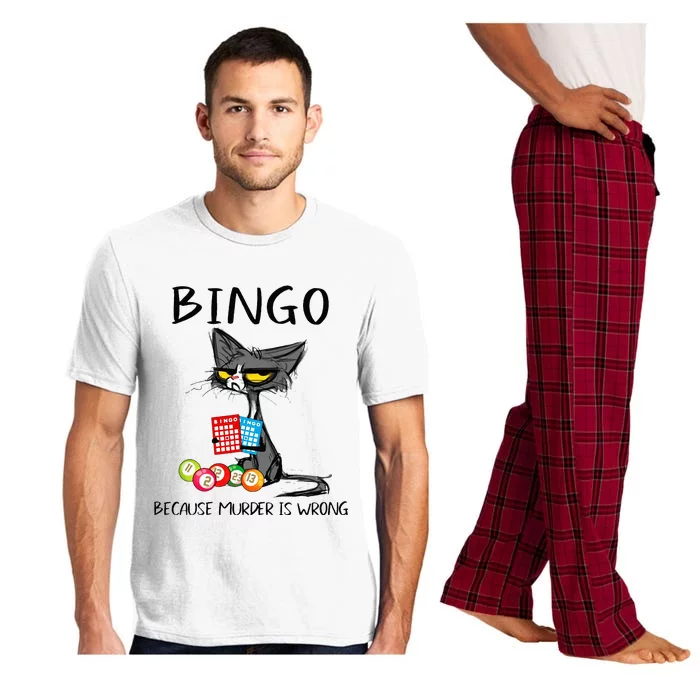 Bingo Because Murder Is Wrong Bingo Cat Pajama Set