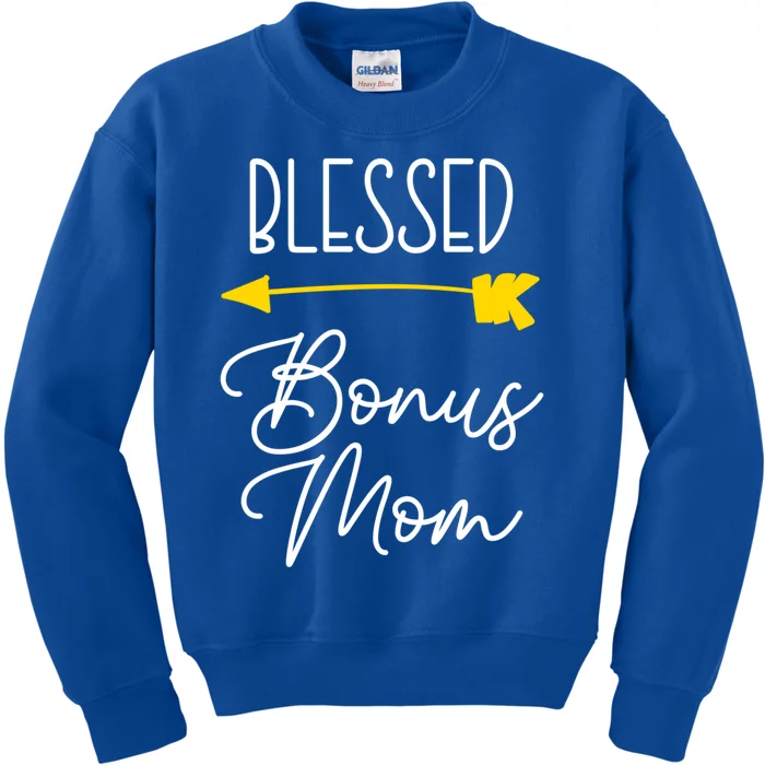 Blessed Bonus Mom Cute Cool Great Gift Kids Sweatshirt