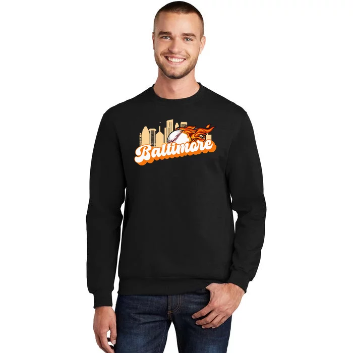 Baltimore Baseball Minimal City Skyline Sweatshirt