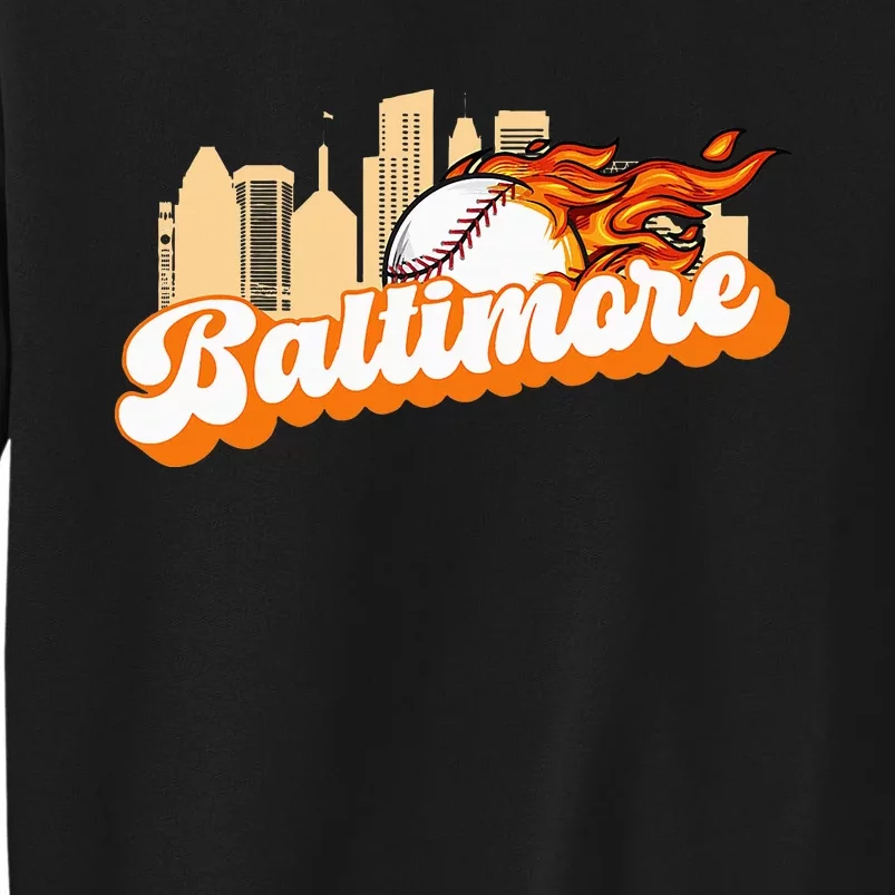 Baltimore Baseball Minimal City Skyline Sweatshirt