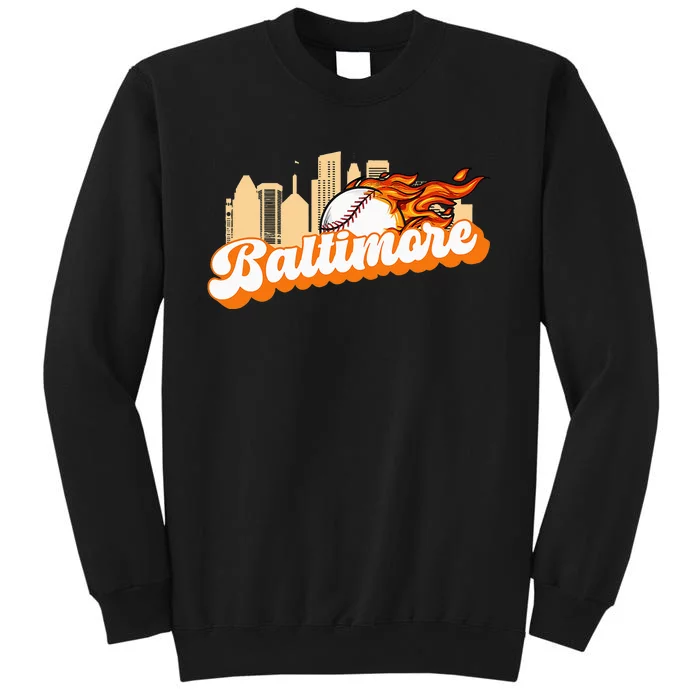 Baltimore Baseball Minimal City Skyline Sweatshirt