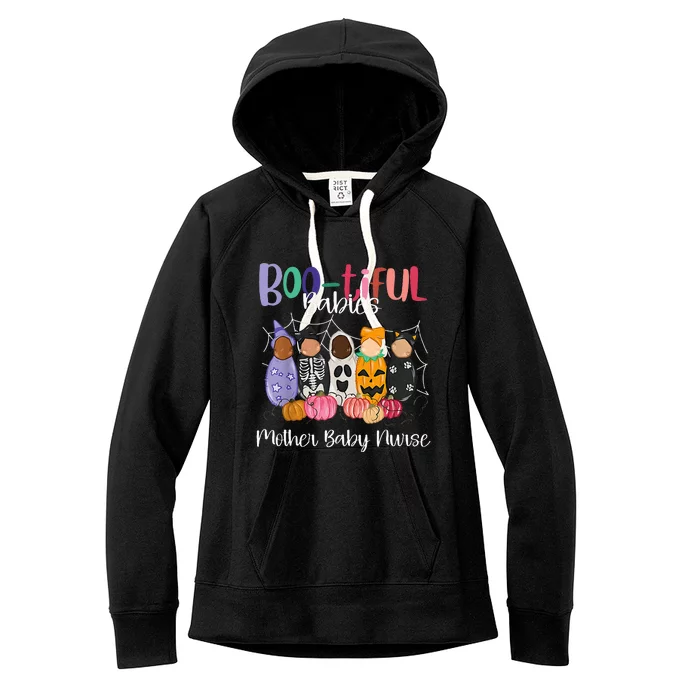 Bootiful Babies Mother Baby Nurse Funny Halloween Women's Fleece Hoodie