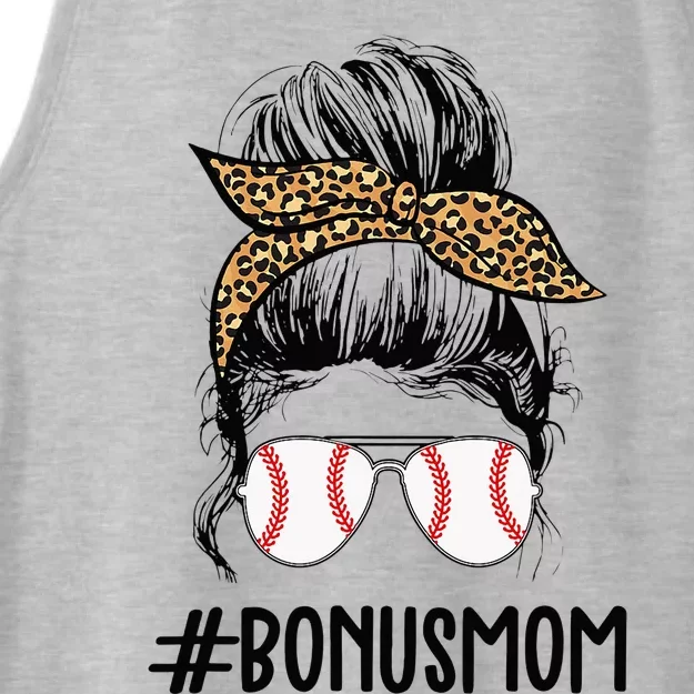 Baseball Bonus Mom Life Messy Bun Stepmom Life Messy Bun Ladies Tri-Blend Wicking Tank