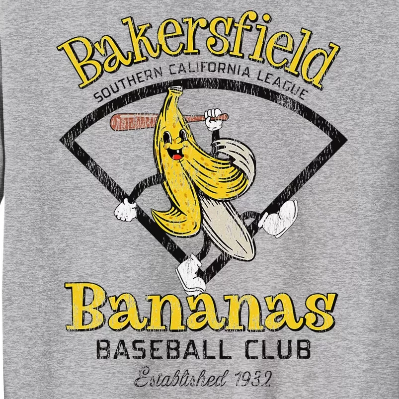 Bakersfield Bananas Minor League Retro Baseball Team Tall Sweatshirt