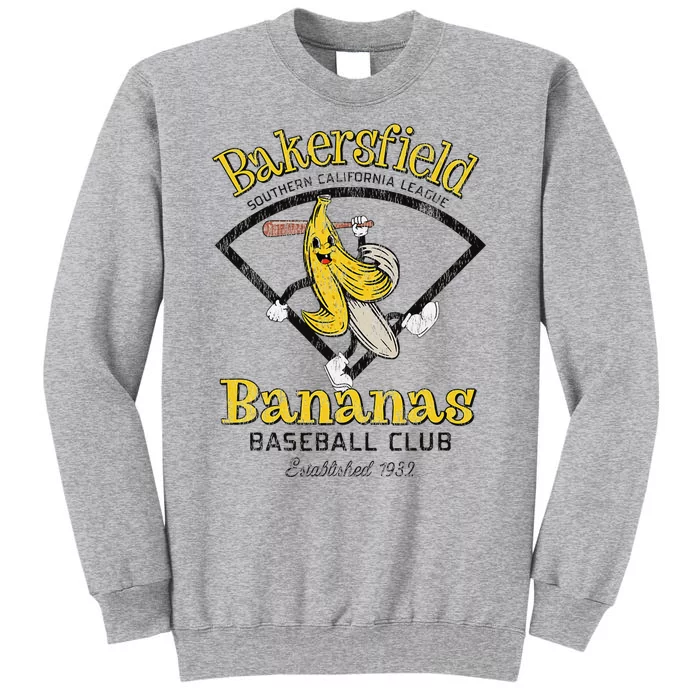 Bakersfield Bananas Minor League Retro Baseball Team Tall Sweatshirt