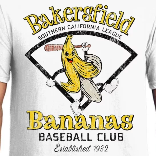 Bakersfield Bananas Minor League Retro Baseball Team Pajama Set