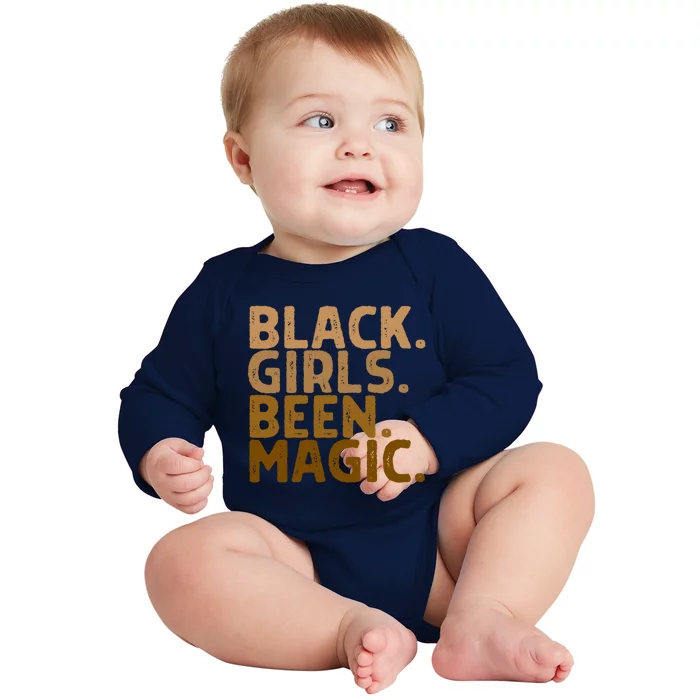 Black Been Magic Melanin Magic Black History Gift Baby Long Sleeve Bodysuit