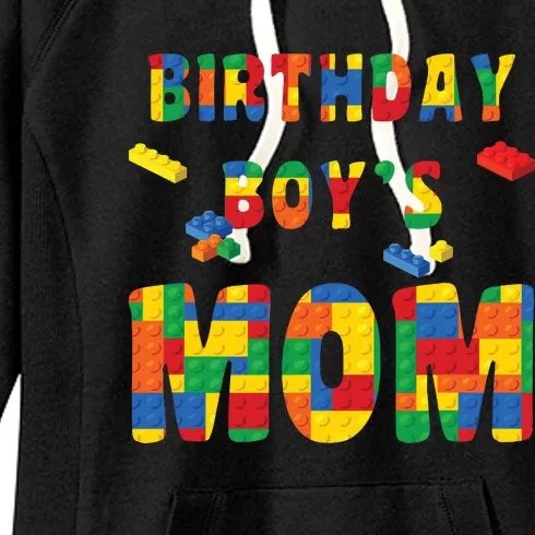 Building Block Mom Of Birthday Boy Women's Fleece Hoodie