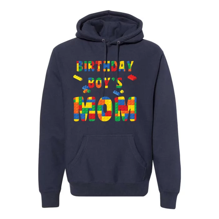 Building Block Mom Of Birthday Boy Premium Hoodie