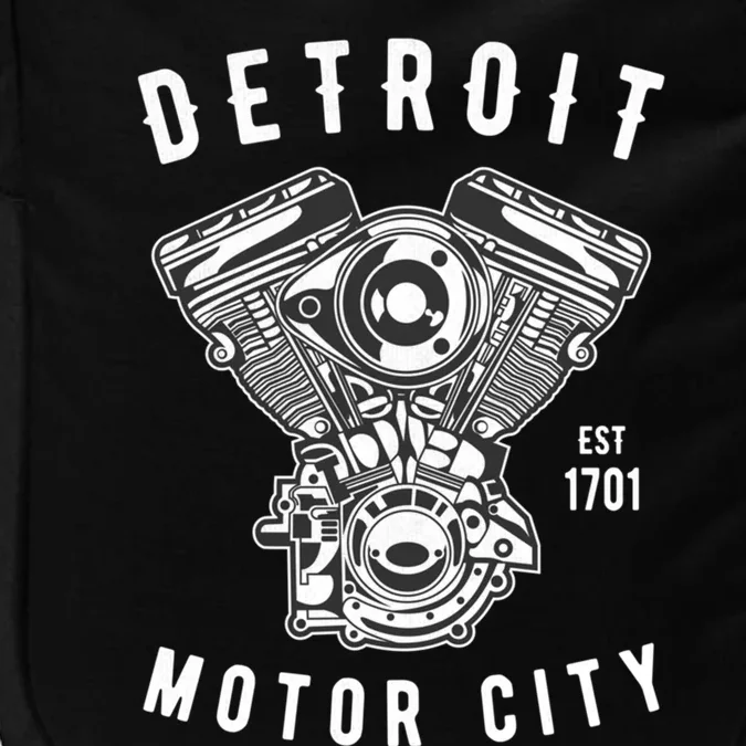 Big Block Motor City Michigan Detroit Car Lover Gift Impact Tech Backpack