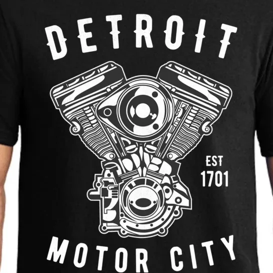 Big Block Motor City Michigan Detroit Car Lover Gift Pajama Set