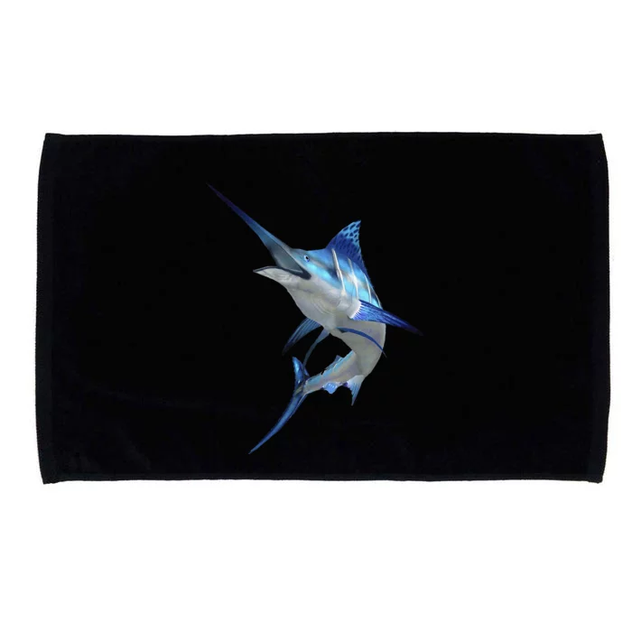 Beautiful Blue Marlin Fishing Microfiber Hand Towel