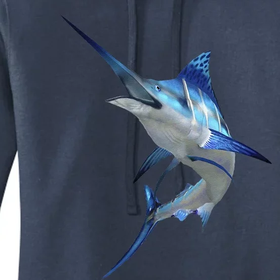 Beautiful Blue Marlin Fishing Women's Pullover Hoodie