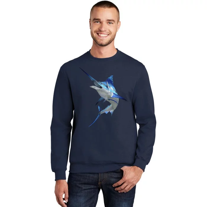 Beautiful Blue Marlin Fishing Tall Sweatshirt