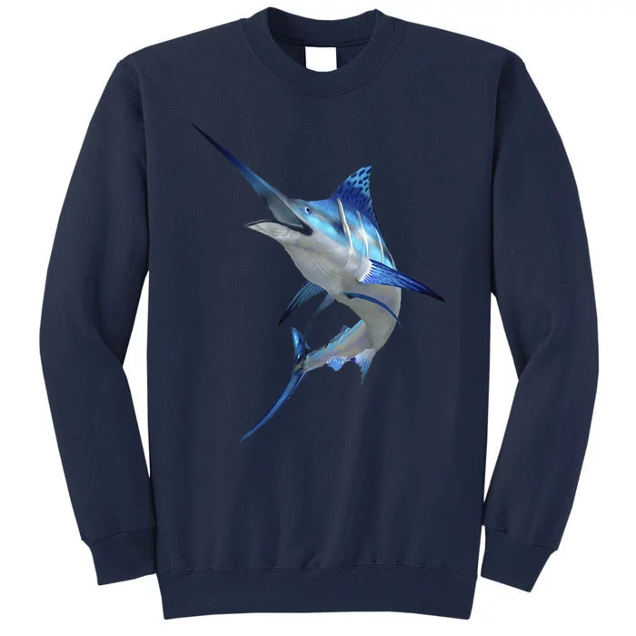 Beautiful Blue Marlin Fishing Tall Sweatshirt