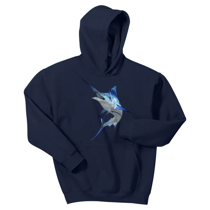 Beautiful Blue Marlin Fishing Kids Hoodie