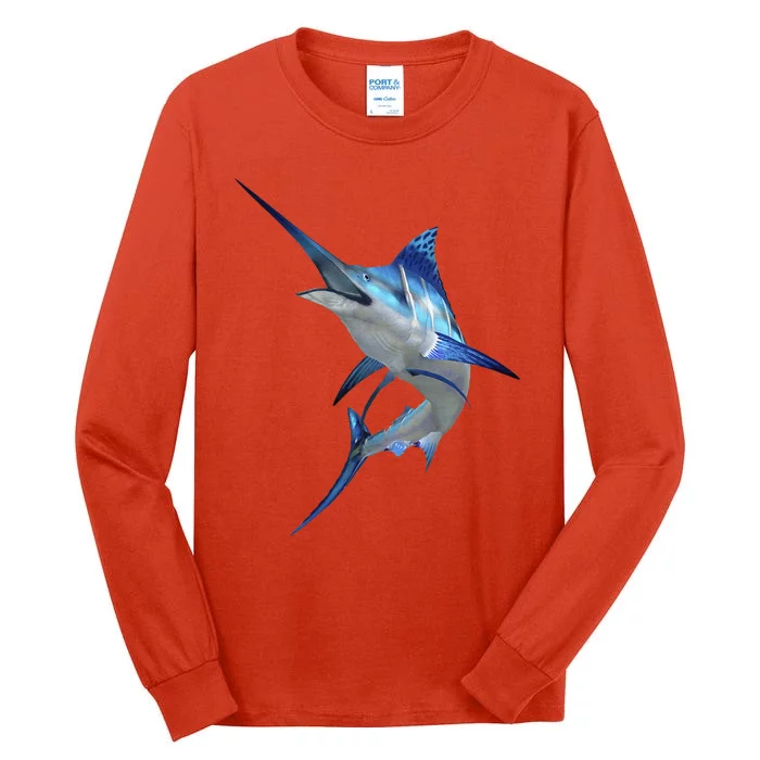 Beautiful Blue Marlin Fishing Tall Long Sleeve T-Shirt