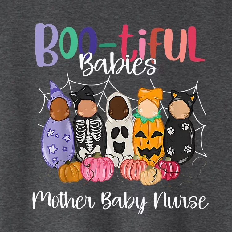 Bootiful Babies Mother Baby Nurse Funny Halloween Women's Crop Top Tee