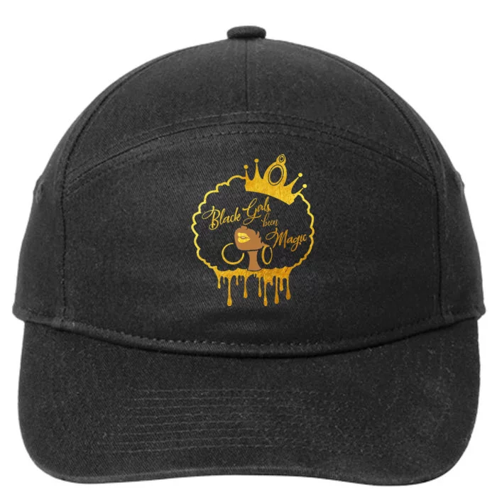 Black  Been Magic African American Queen 7-Panel Snapback Hat