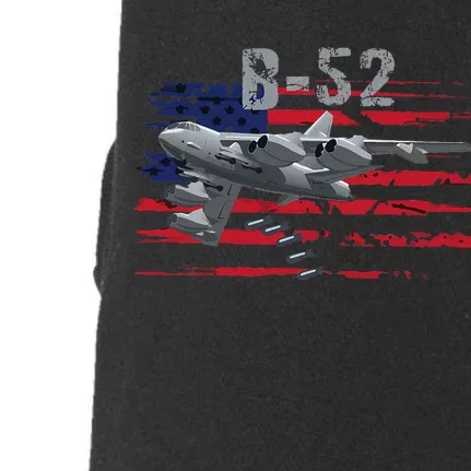 B52 Buff Military Airplane Flag Doggie 3-End Fleece Hoodie