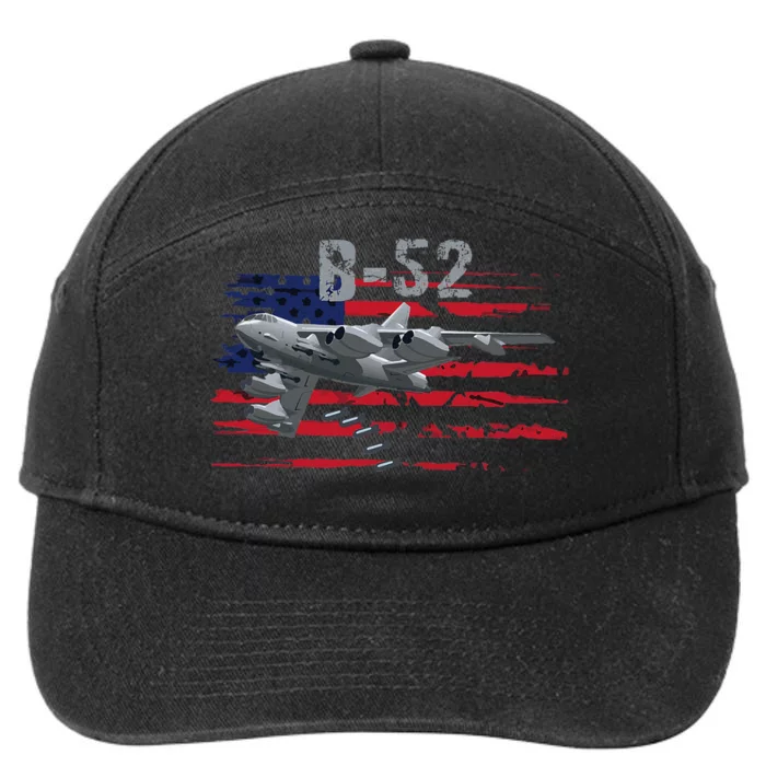 B52 Buff Military Airplane Flag 7-Panel Snapback Hat