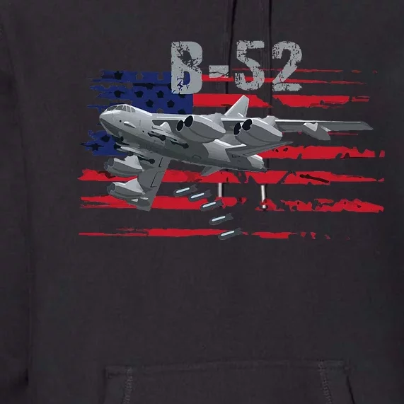 B52 Buff Military Airplane Flag Premium Hoodie