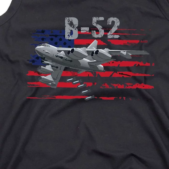 B52 Buff Military Airplane Flag Tank Top