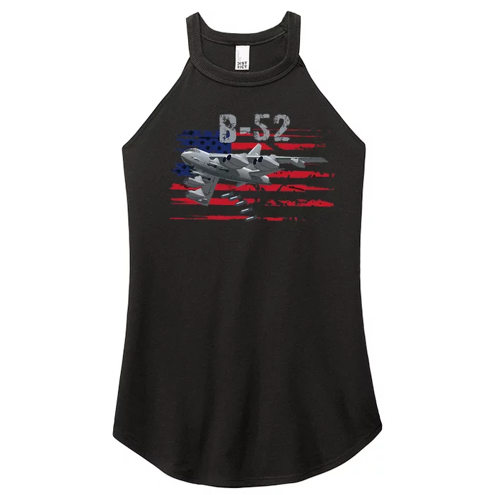 B52 Buff Military Airplane Flag Women’s Perfect Tri Rocker Tank