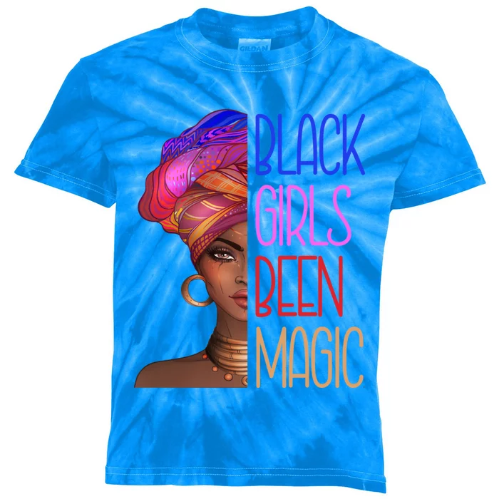 Black Been Magic African American Queen Great Gift Kids Tie-Dye T-Shirt