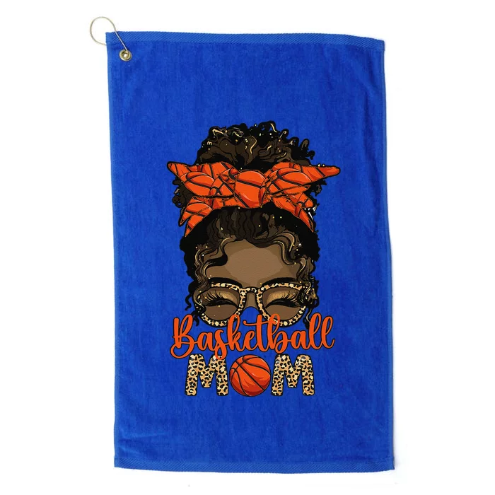 Black Basketball Mom Melanin Mother Of A Basketball Player Platinum Collection Golf Towel