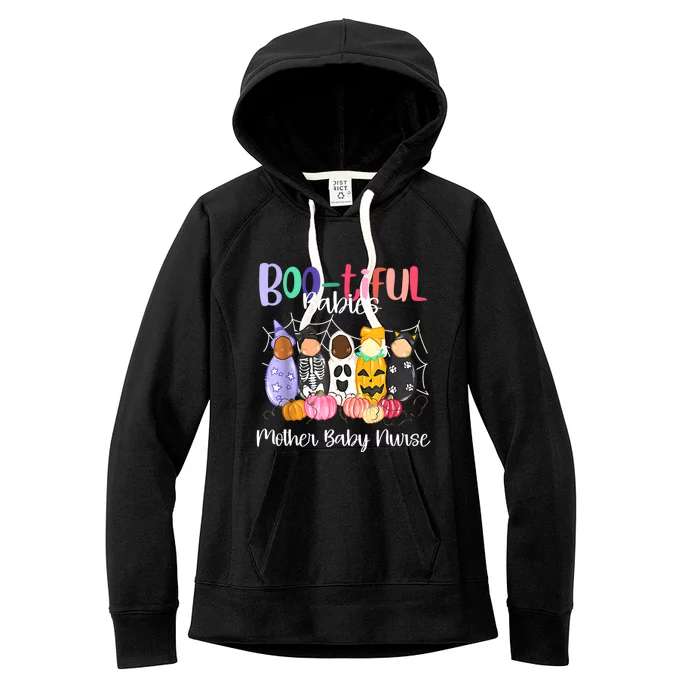 Bootiful Babies Mother Baby Nurse Funny Halloween Women's Fleece Hoodie