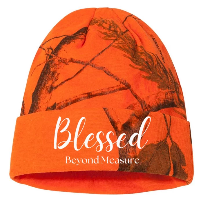 Blessed Beyond Measure Inspirational Christian Kati - 12in Camo Beanie